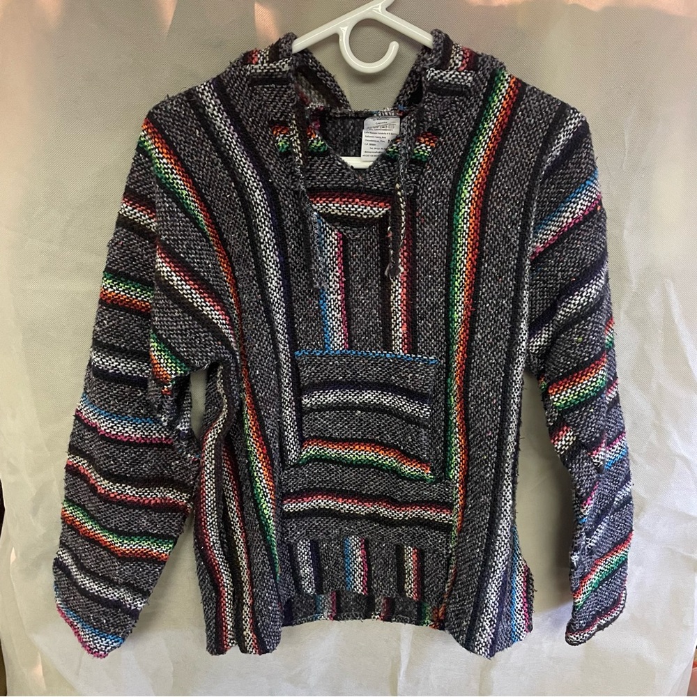 Mexico Imported Authentic Baja “Drug Rug”Hoodie